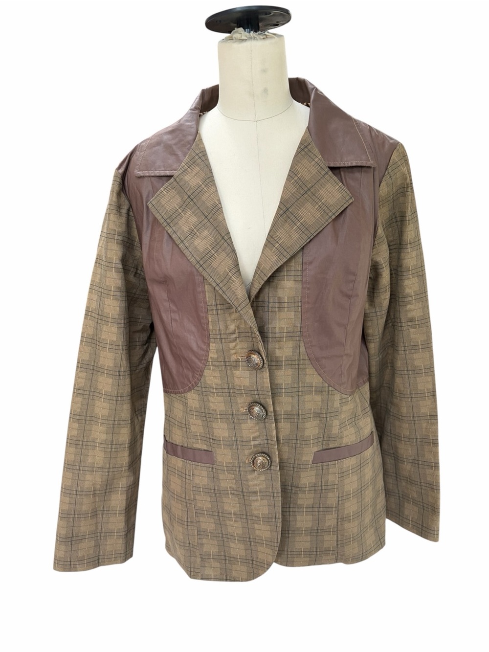 Tasha Polizzi plaid blazer jacket size large - Picture 2 of 8